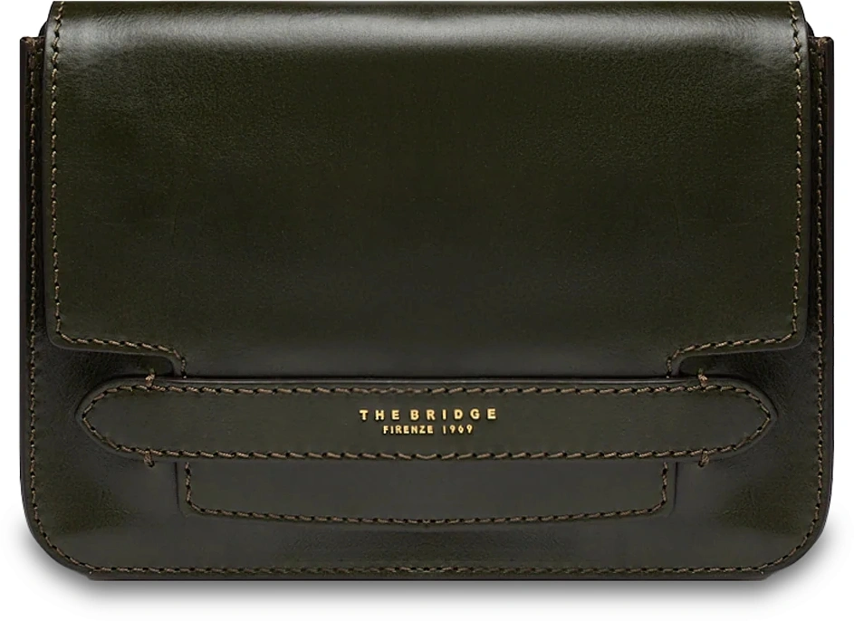 Сумка кросс-боди женская The Bridge Lucrezia 04193001/I2 темно-зеленая натур.кожа