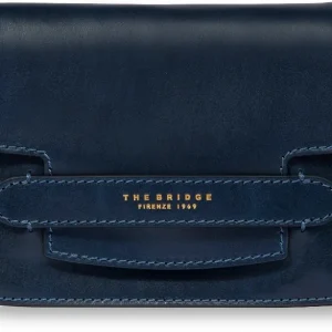 Сумка кросс-боди женская The Bridge Lucrezia 04192001/YH темно-синяя натур.кожа