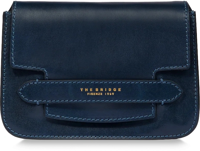 Сумка кросс-боди женская The Bridge Lucrezia 04192001/YH темно-синяя натур.кожа