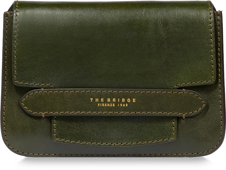 Сумка кросс-боди женская The Bridge Lucrezia 04192001/I2 темно-зеленая натур.кожа