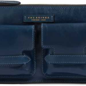Сумка кросс-боди женская The Bridge Lucrezia 04150501/YH темно-синяя натур.кожа