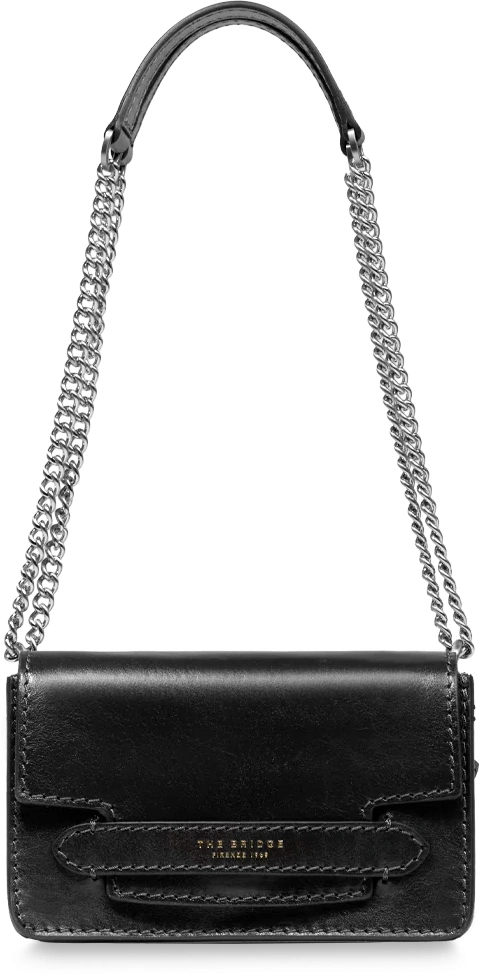Сумка кросс-боди женская The Bridge Lucrezia 04121401/20 черная натур.кожа