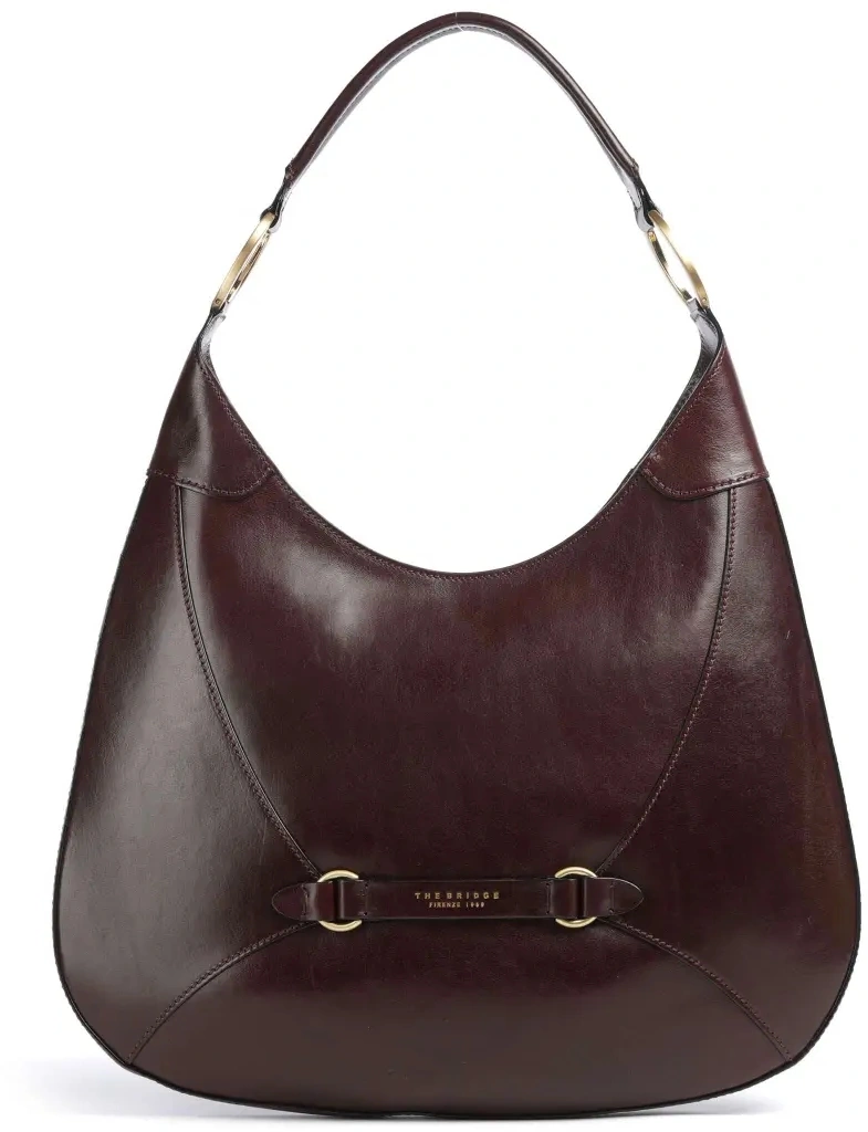 Сумка хобо The Bridge Isabella 04502501/YF бордовая натур.кожа