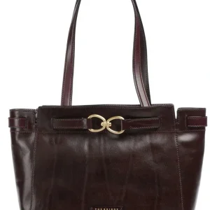 Сумка тоут женская The Bridge Isotta 04642501/YF бордовая натур.кожа