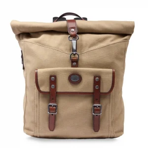 Рюкзак The Bridge Guido 061925FU/F7 роллтоп песочный/коричневый хлопок/натур.кожа