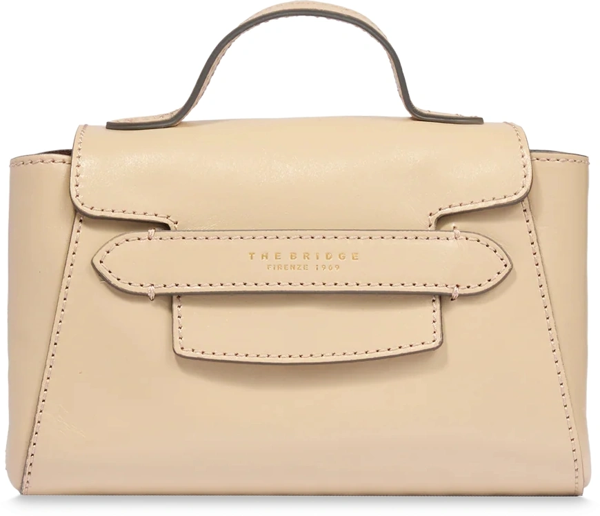 Сумка кросс-боди женская The Bridge Lucrezia 04153501/TH бежевая натур.кожа