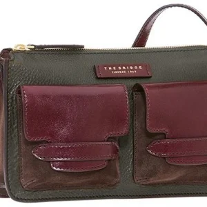 Сумка женская The Bridge Lucrezia Wow 0415050P/YW зеленая/бордовая натур.кожа/замша