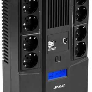 Источник бесперебойного питания Бастион SKAT-UPS 1000-AID-IN-1x9-8 600Вт 1000ВА черный