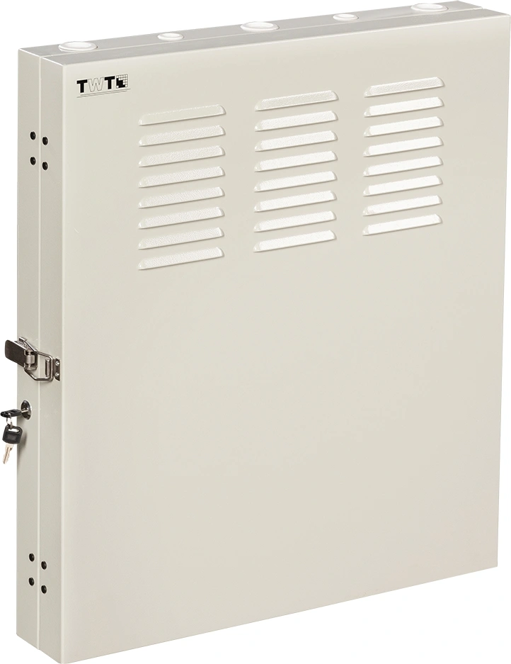 Шкаф коммутационный Lanmaster (TWT-CBVRT-2U-6X7-GY) настенный 2U 650x114мм пер.дв.стекл направл.под винты 68кг серый 19кг 741мм