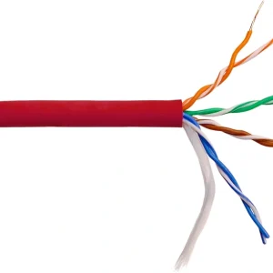 Кабель информационный Lanmaster LAN-5EUTP-HFLT-RD кат.5E UTP 4 пары 24AWG LSZH внутренний 305м красный