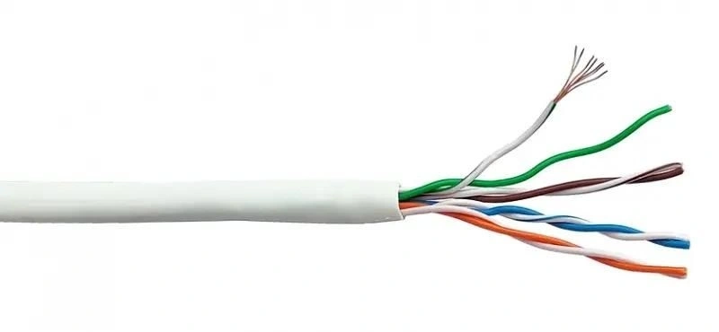 Кабель информационный Lanmaster LAN-5EUTP-HFLT-WH кат.5E UTP 4 пары 24AWG LSZH внутренний 305м белый