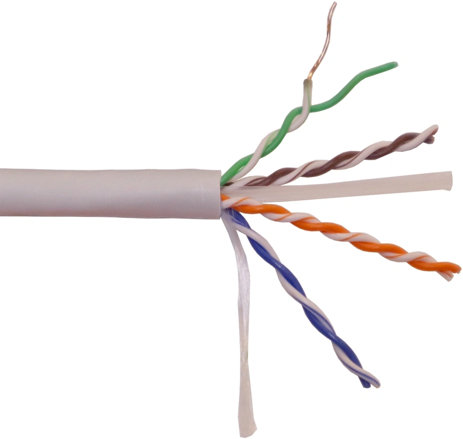 Кабель информационный Lanmaster LAN-6EUTP-HFLT-BK кат.6 UTP 4 пары 23AWG LSZH внутренний 305м серый