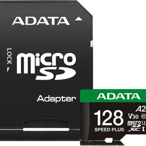 Флеш карта microSDXC 128GB A-Data UD128GUI3V30A2SP-RA1 Speed Plus + adapter
