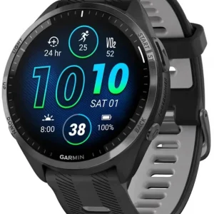 Смарт-часы Garmin Forerunner 965 1.3" AMOLED корп.черный рем.черный/серый (010-02809-10)