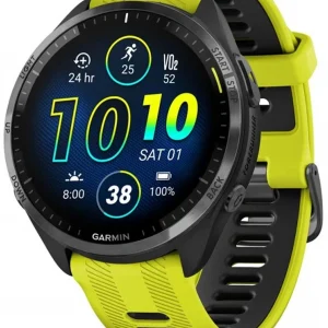 Смарт-часы Garmin Forerunner 965 1.3" AMOLED корп.черный рем.черный/желтый (010-02809-12)