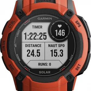 Смарт-часы Garmin Instinct 2X Solar 1.1" LCD корп.красный рем.красный (010-02805-01)