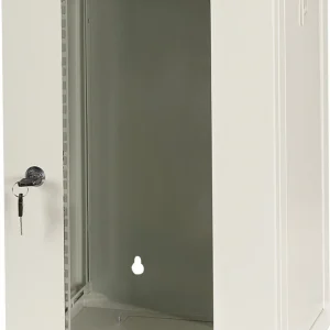 Шкаф коммутационный Lanmaster (TWT-CBW10G-12U-3X3-GY) настенный 10U 312x300мм пер.дв.стекл 30кг серый