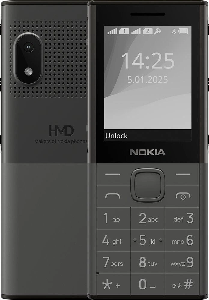 Мобильный телефон Nokia 150 DS TA-1716 темно-серый моноблок 2.4" 240x320 Series 30+ GSM900/1800 Protect MP3