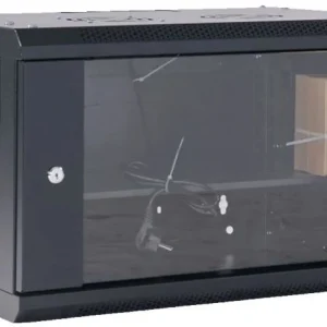 Шкаф коммутационный Rexant (04-0954-112) напольный 9U 400x542мм пер.дв.стекл черный