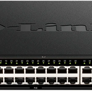 Управляемый L3 стекируемый PoE-коммутатор / D-Link DGS-1520-52MP/A2A / Управляемый L3 стекируемый PoE-коммутатор/ Управляемый L3 стекируемый PoE-коммутатор, 44x1000Base-T PoE, 4x2.5GBase-T PoE, 2x10GBase-T, 2x10GBase-X SFP+, PoE-бюджет 370 Вт (740 Вт с DPS-700), CLI, консольный порт RJ-45, RPS