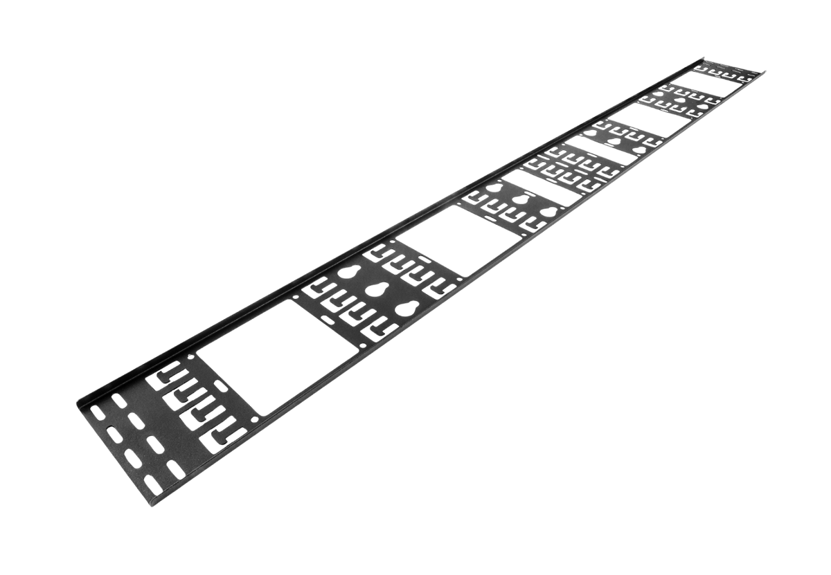 Вертикальный кабельный органайзер в шкаф, ширина 150 мм 24U, цвет черный / Вертикальный кабельный органайзер в шкаф, ширина 150 мм 24U, цвет черный / Вертикальный кабельный органайзер в шкаф, ширина 150 мм 24U, цвет черный