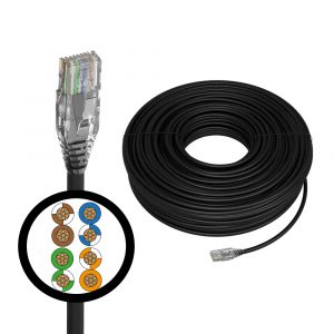 Витая пара / 4PH 4PH-R90874 / 4PH Кабель LAN витая пара 50m в бухте, UTP кат.5e, CCA 4Px7/0.2mm (24AWG), многожильный (Stranded), черный, 4PH-R90874