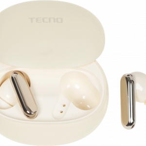 Гарнитура внутриканальные / TECNO True 1 Air TU01 AIR CREAMY WHITE / Гарнитура Tecno True 1 Air TU01 кремовый беспроводные bluetooth в ушной раковине (TU01 AIR CREAMY WHITE)