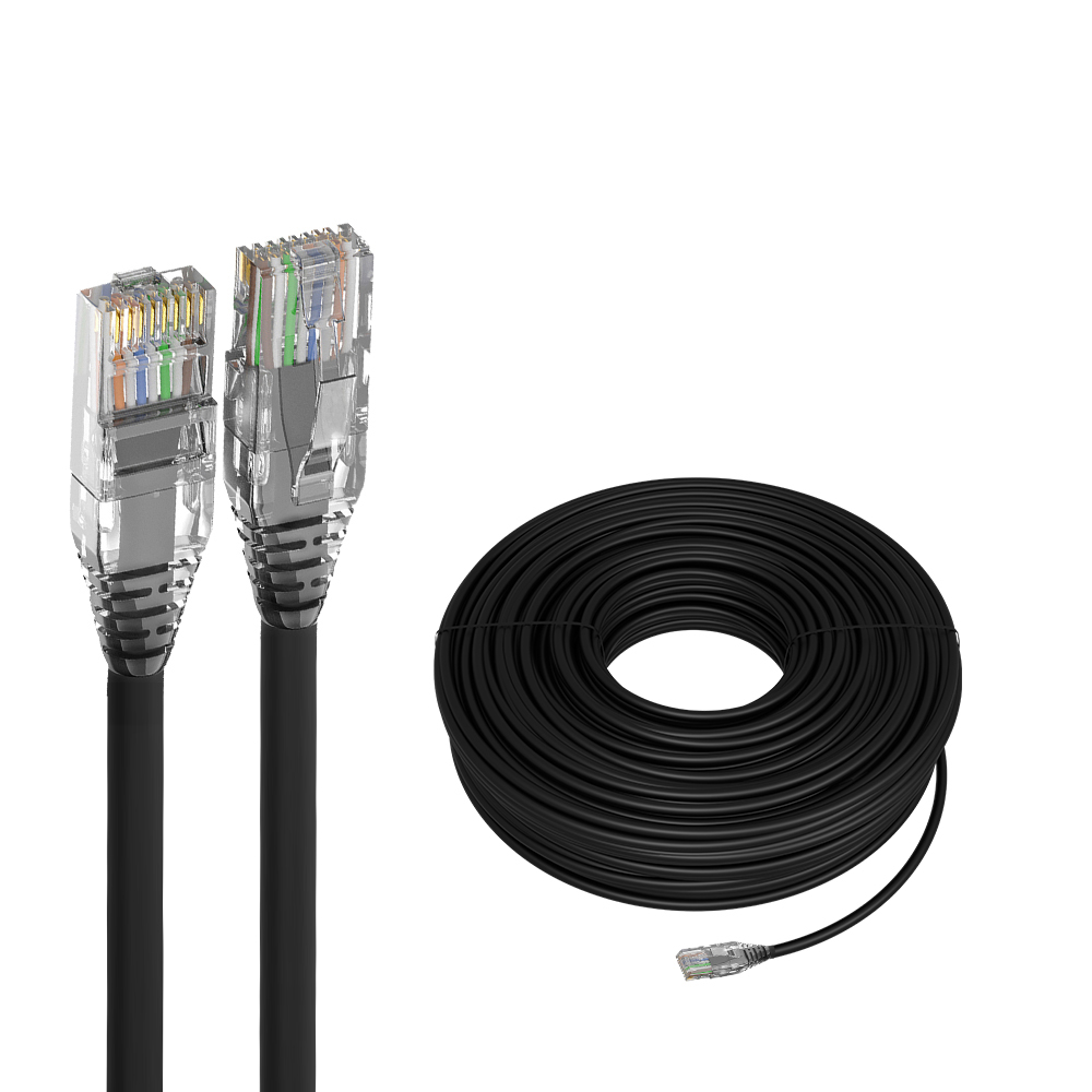 Бухта / 4PH 4PH-R90880 / 4PH Кабель LAN витая пара 200m в бухте, UTP кат.6, CCA 427/0.2(24AWG), многожильный (Stranded), черный, 4PH-R90880