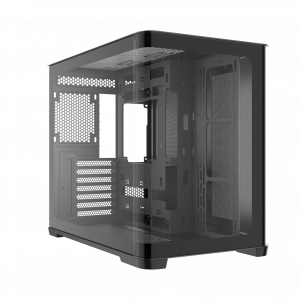 Корпус ПК без блока питания / SAMA V60E-BKADA0X1-GL / Корпус ПК без блока питания/ Case SAMA V60E Black, Midi-Tower, TG, no fans, 2xUSB 3.0 + 1xUSB 3.2 Type-C, ATX, mATX, mITX Black