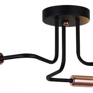 Люстра Hiper Palma H124-3 потолоч. 3000K черный/золотистый