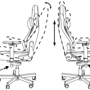 Кресло игровое Knight Hunter черный экокожа крестов. металл