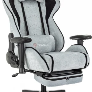 Кресло игровое Zombie Drift/F серо-голубой/черный крестов. пластик подст.для ног