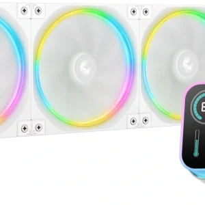 Система водяного охлаждения Deepcool LQ360 Ultra Soc-AM5/AM4/1200/1700/1851 белый 4-pin 38.71dB Al LCD 350W 1900gr Ret (R-LQ360-WHASMC-G-1)