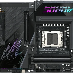 Материнская плата Gigabyte X870E A PRO X Socket AM5 AMD X870E 4xDDR5 ATX AC`97 8ch(7.1) 5Gigabit RAID+HDMI