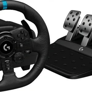 Руль Logitech G923 10кноп. (с педалями) черный