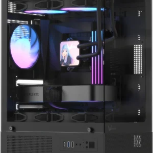 Корпус Formula Crystal Z1CM Plus AR v2 черный без БП mATX 5x120mm 1xUSB3.0 audio bott PSU