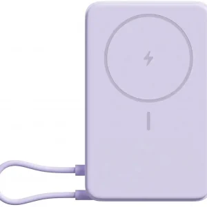 Мобильный аккумулятор Xiaomi Magnetic BHR08PAGL 10000mAh QC3.0/PD3.0 33W 3A USB-C беспров.зар. фиолетовый