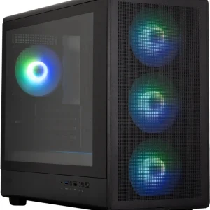 ZALMAN M5, MATX, BLACK, WINDOW, 1xCombo (3.5`` or 2.5``), 1x3.5", 2x2.5", 1xUSB2.0, 1xUSB3.0, 1xUSB Type-C, FRONT 3x120mm ARGB, REAR 1x120mm ARGB