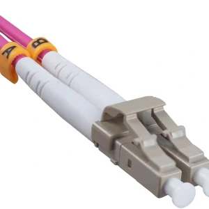 Патч-корд Cabeus OP-50-OM4-LC-LC-2M 2x50/125 OM4 LC дуплекс-LC дуплекс 2м LSZH розовый