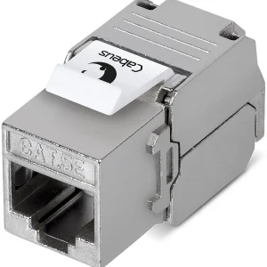 Cabeus KJ-RJ45-Cat.5e-SH-180-Toolless Вставка Keystone Jack RJ-45(8P8C), 180 градусов, категория 5e, экранированная, без инструмента Toolless