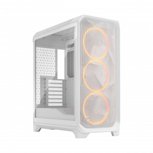 Корпус ПК без блока питания / Fractal Design FD-C-MES3A-07 / Корпус ПК без блока питания/ Case Fractal Design Meshify 3 RGB TG Clear Tint, Midi-Tower, 3x140mm ARGB, 2xUSB-A 3.2 + 1xUSB 3.2 Type-C E-ATX, ATX, mATX, mITX, White