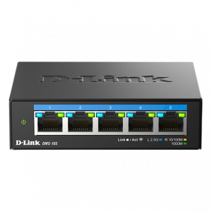 Коммутатор / D-Link DMS-105/A2A / Коммутатор/ Коммутатор, 5x2.5GBase-T, корпус металл