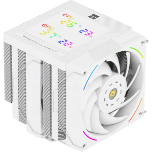 Кулер для процессора / Thermalright PS120-DG-SNOW / Кулер для процессора/ CPU Cooler Thermalright Phantom Spirit 120 Digital SNOW (4-pin PWM, LED temp., 160mm, Ni/CU, 7x6mm, ARGB, 2x120mm, 69CFM, 27dBA, 2150RPM, S 1851, 1700, 1200, 115X, AM5, AM4, white)