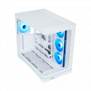 Корпус ПК без блока питания / SAMA V62S-WHADA4X1-GL / Корпус ПК без блока питания/ Case SAMA V62S White, Midi-Tower, TG, 4x120mm ARGB, 2xUSB 3.0 + 1xUSB 3.2 Type-C, ATX, mATX, mITX White