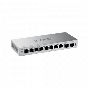 Коммутатор / ZYXEL GS1200-10V3-EU0101F / Коммутатор/ ZYXEL Web-managed Gigabit Switch Zyxel GS1200-10v3, 8xRJ-45 1G, 2xSFP, desktop, fanless