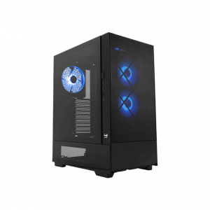 Корпус без блока питания / InWin IW-CS-MFBASE-BLK / Корпус без блока питания/ Case InWin Modfree Base, Full-Tower, TG, 3x140mm ARGB, 2xUSB-A 3.0 + 1xUSB-C 3.2, E-ATX, ATX, mATX, mITX Black