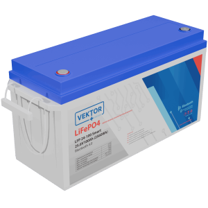 Батарея Vektor Energy серия LFP, LFP 25.6-100, напряжение 25.6В, емкость 100 Ач, макс. ток разряда 110А, макс. ток заряда 100 А, литий-ионная аккуумуляторная батарея, клеммы M8, ДxШxВ 500186240 мм., вес 22 кг., срок службы 15 лет / LFP 25.6-100 (25.6В / 100 Ач) / Батарея Vektor Energy серия LFP, LFP 25.6-100, напряжение 25.6В, емкость 100 Ач, макс. ток разряда 110А, макс. ток заряда 100 А, литий-ионная аккуумуляторная батарея, клеммы M8, ДxШxВ 500186240 мм., вес 22 кг., срок службы 15 лет