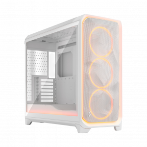 Корпус ПК без блока питания / Fractal Design FD-C-MES3X-05 / Корпус ПК без блока питания/ Case Fractal Design Meshify 3 XL Ambience Pro RGB TG Clear Tint, Full-Tower, 3x140mm ARGB, 2xUSB-A 3.2 + 1xUSB 3.2 Type-C SSI-EEB, SSI-CEB, E-ATX, ATX, mATX, mITX, White