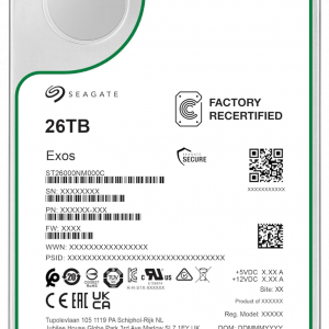 Жесткий диск / Seagate ST26000NM000C / Жесткий диск/ HDD Seagate Exos X26 SATA 26Tb 7200 6Gb/s 512Mb OFFICIAL RECERTIFIED 1 year warranty