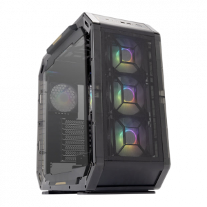 Корпус без блока питания / InWin IW-CS-AIRFORCE-PHT / Корпус без блока питания/ Case InWin Airforce, Full-Tower, TG, 4x120mm ARGB, 2xUSB-A 3.0 + 1xUSB-C 3.2, E-ATX, ATX, mATX, mITX Phantom Black